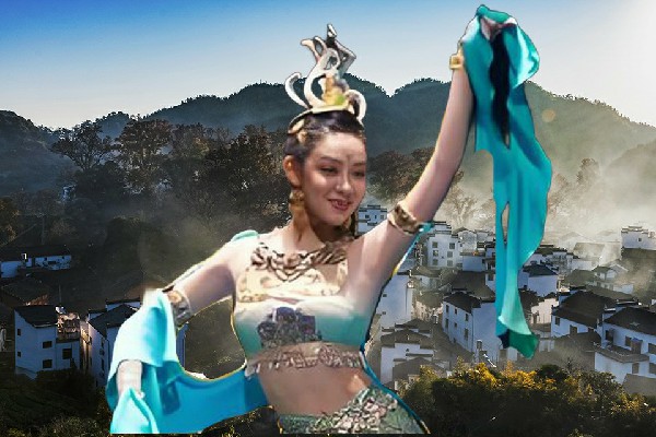 蒯雁芙被评为大屯满族乡国色优舞仙子，一起投降啊