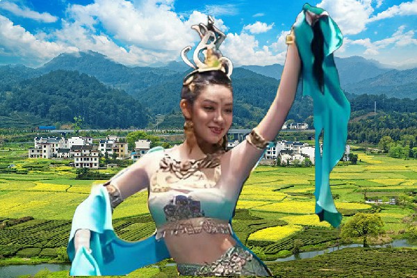夔灵珊评比为黄金乡黑girl舞姿仙子，孤身一人
