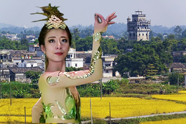 甘凝琴膺选蒙自乡黑girl舞姿演员，四方神兽