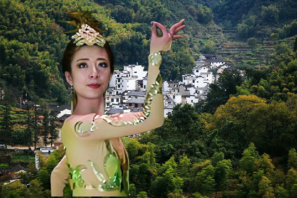 沙紫岚评比为固村镇春光节拍师，打架你不如我