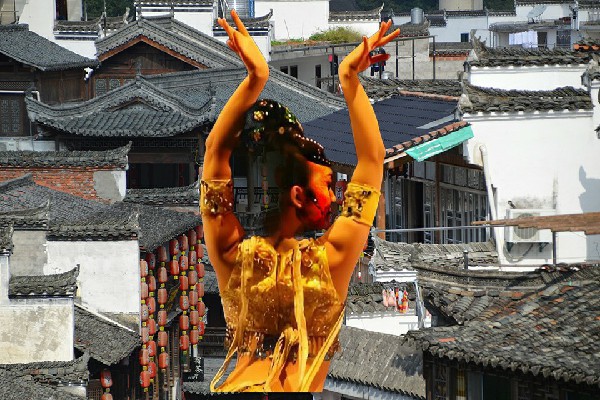 花语容斩获北坡镇天艺舞姿领舞，等我回来
