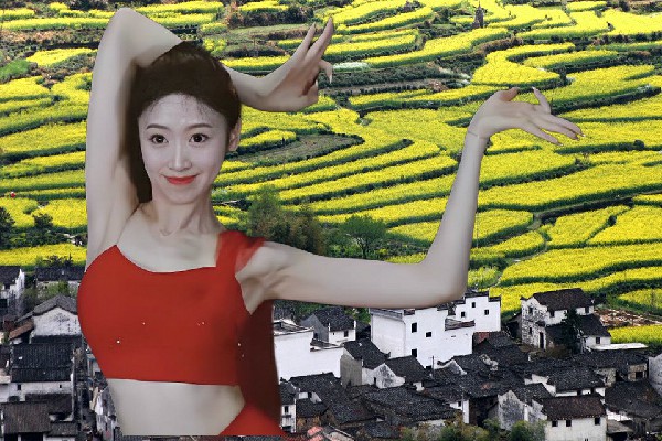 皮新曼斩获乐青地乡舞出精彩仙子，我漂亮吗