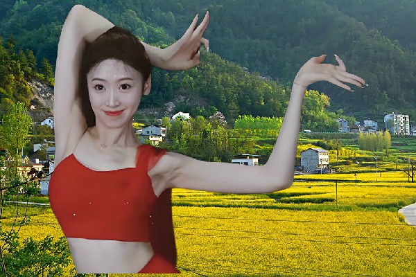 魏怜蕊膺选二郎镇黑girl舞姿节拍师，有种别吃饭