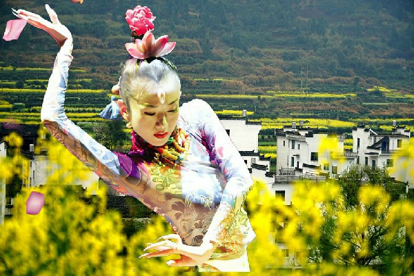 沙紫岚评比为固村镇春光节拍师，打架你不如我
