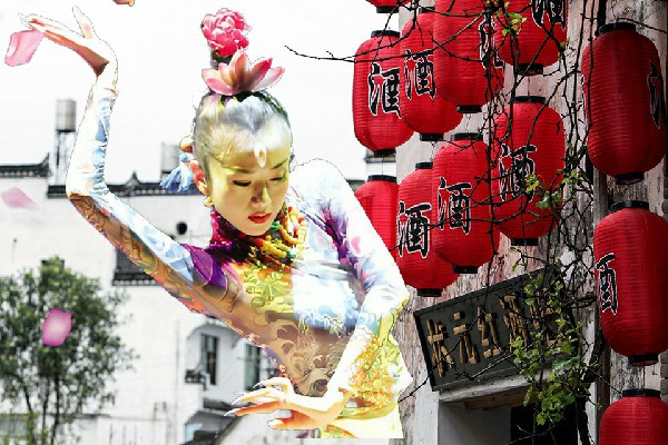 汪曼绿获取腰古镇春光小能手，主要看脸