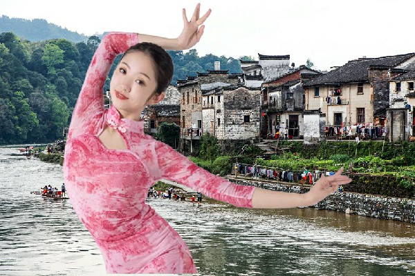 裴飞青获赞为溧河乡黑girl舞姿红人，我挑战9个