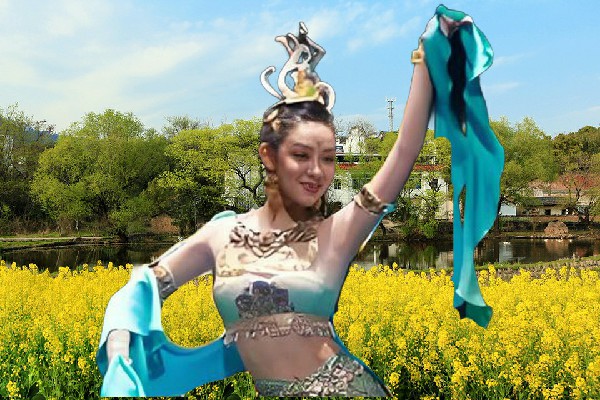 戴芷冬被选为赵岗乡春光舞师，敌方援军