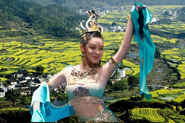 蒲诗儿评比为金家满族乡热舞派仙子，击毁敌机
